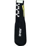 OFF WHITE Fire Line Unisex Sport Black Socks Industrial OW Diagonal Arrows Streetwear Hype