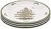 Spode Christmas Tree Melamine Salad Plate (Set of 4) - 8 Inch Shatterproof Serving Plate for Holiday Meals, Holiday Party - Festive Tableware for Indoor & Outdoor Use, Dishwasher Safe Dinnerware