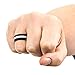 Men's Silicone Wedding Ring - Nonmetallic Silicone Wedding Bands for Men - Ideal for Athletes, Outdoor Enthusiasts, Military Servicemembers, Firemen, Electricians & More - Hypoallergenic & Durable Black/silver 10