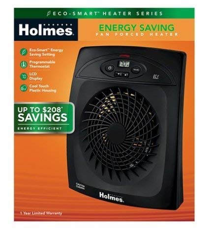 Holmes Energy Saving Fan-Forced Heater with Eco-Smart Technology - Black