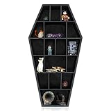 Gothic Curiosities Curio Coffin Shelf - Wooden Goth