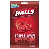 Halls Mentho-lyptus Cough Drops Advanced Vapor Action, Cherry Flavor 40 Drops (Pack of 3)
