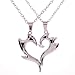 YAZILIND 2pcs Mens Womens Puzzle Stainless Steel Love Pendant Couple Necklace 17