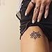 Onyx Black Temporary Tattoos - Henna Temporary Tattoos - Tattoos For Women - Designs Include Armbands, Hamsa, and More