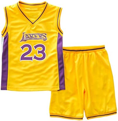 CRAZY GOTEND Little Boys Basketball Jersey 2-Piece Basketball Tank Top Shorts Set