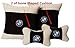 Amooca Seat Head Seat Neck Rest Bone Shaped Cushion For BMW -Set of 2- (cream-coloured+coffee) 11.8