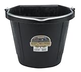 Little Giant Flat-Back Rubber Bucket, 5-Gallon