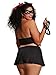 Dreamgirl Women's Plus Size Superhero-Themed Halter Top and Miniskirt