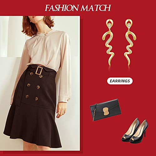 412wHuKVMlL Italina Bijoux Pendientes Mujer Joyería de Moda Pendientes en forma de serpiente Baño de Rodio/Oro/Oro-rosa con… Italina Bijoux Pendientes Mujer Joyería de Moda Pendientes en forma de serpiente Baño de Rodio/Oro/Oro-rosa con… - Imagen 5