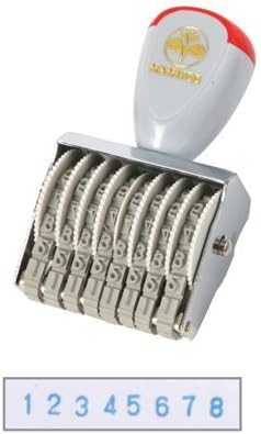 8 digits number Stamp Plate size 0.25" x 1.64"