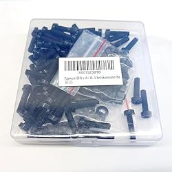 Pzsmocn 150 Pieces/50 Sets M5*20 mm Plastic Black