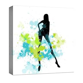 Canvas Wall Art Abstract Elegant People Painting Artwork for Home Prints Framed - 12x12 inches
