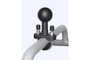 Strg Handlebar U-Bolt Base for Rails 0.5'' to 1.25'' in Diameter, 1'' Ball Mount with U-Bolt Base Compatible with RAM 1" Ball Double Socket Arm for Bike Handlebar Motorcycle ATV/UTV and More Rails