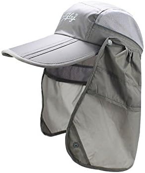 Unisex UV 50+ 360° Sun Protection Outdoor Sport Fishing Flap Hat Neck Protection Cap with Reflective Strip by Viva Fancy Sports