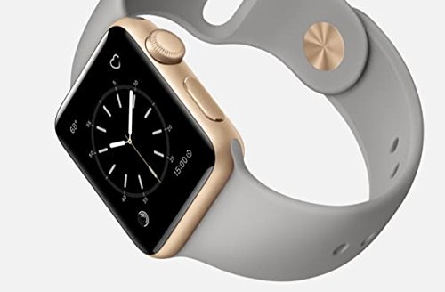 Apple Watch Series 2 38mm Smartwatch (Gold Aluminum Case, Concrete Sport Band) (Renewed)