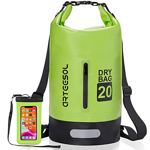 Blackace arteesol Dry Bag wasserdichte Tasche 5L/10L/20L/30L Wasserfester Beutel Packsack mit Langen Doppeltem Verstellbarer Schulterriemen für Schwim
