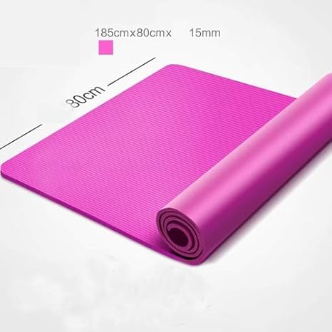 Amazon.com: NBR Yoga Mat 18580cm 15mm Thickness Slim Yoga ...