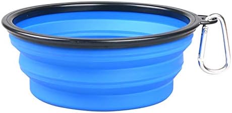 tbpersicwT Pet Supplies 1000ml Travel Portable Silicone Foldable Dog Bowl Feeding Dish Food ContainerPet Gift