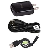 HTC Home Travel Charger Data Cable + Fonus Retractable Micro USB Sync Wire for Samsung Galaxy S7 S6 Edge S4 S3, Galaxy Note 4 3 2 1, HTC ONE M8, LG G Flex G2 G3 - Moto X G E, DROID RAZR - Turbo 2