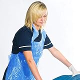 HOT BARGAINS 100 Blue Disposable Aprons 70 x 120cm 10µm Pack of 100 view 2