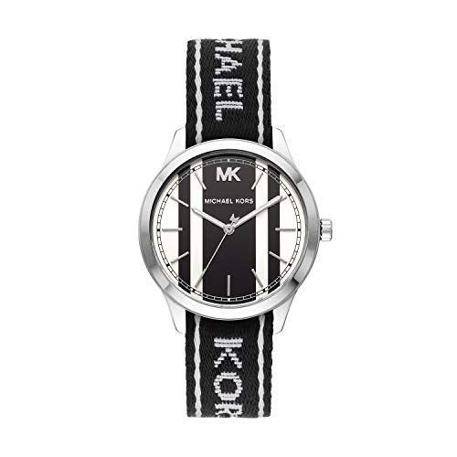 Michael Kors Reloj Analógico para Mujer de Cuarzo con Correa en Tela MK2795