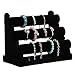 Wudygirl Bracelet Holder Velvet 3 Tier Jewelry Display Stand Storage Watch Bangle Necklace Organizer Showcase(3 Tier)