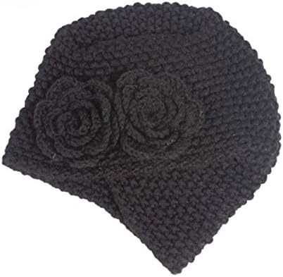 TTjII Twist Pleated Hair Wrap Stretch Turban,Abbey Cap Women's Knit Chemo Hat Snood Beanie Scarf, Turban Headwear for Cancer Patients,Soft Sleep Hats Cotton Beret Hat with Fur ball (3)