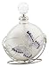 Opaque Glass Perfume Bottle with Purple and White Flowers and Butterfly By Haysom Interiors