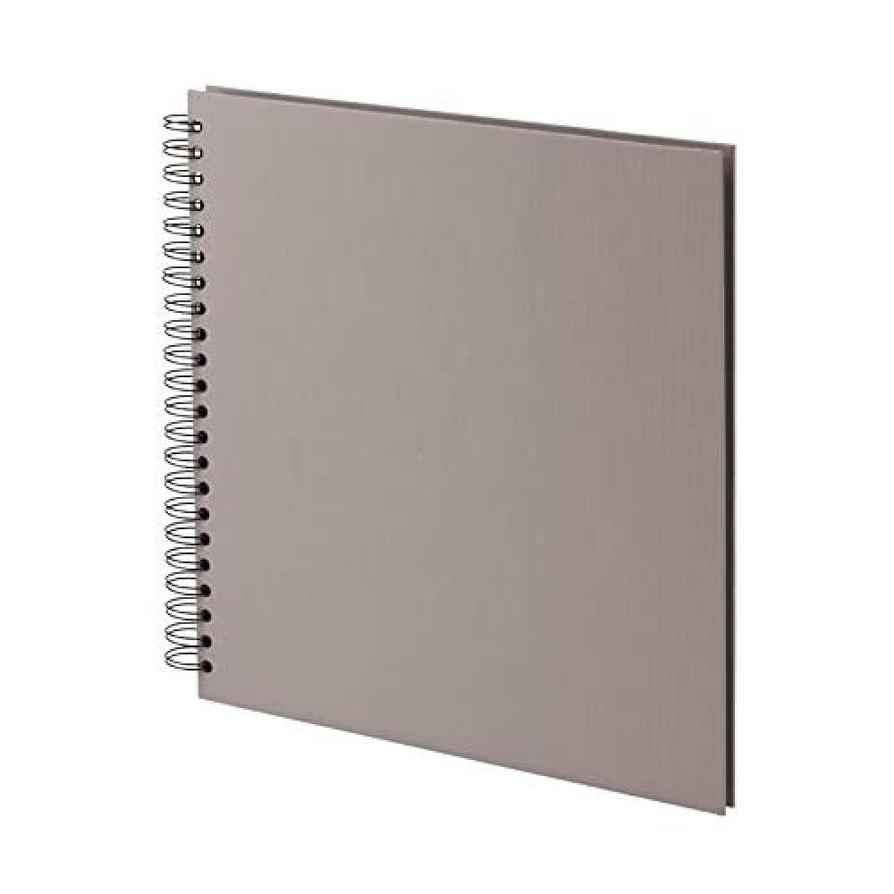 Rössler Papier 1329452497 - S.O.H.O. Wire-O fotoalbum 290 x 290 mm, 60 zwarte pagina's, taupe, 1 stuk