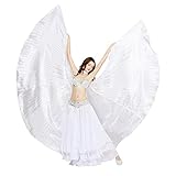 Dance Fairy Belly Dance Silk-Like Isis Wings with Sticks