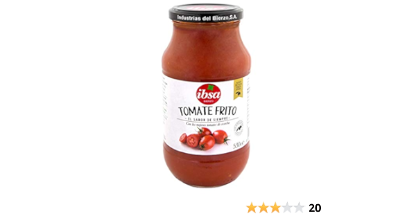 Ibsa Tomate Frito 5% Aceite De Oliva Virgen Extra 530 g ...