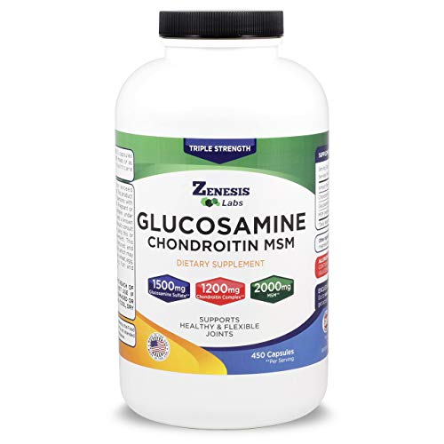 Glucosamine Sulfate + Chondroitin + MSM 450 Capsules (90 Day Supply