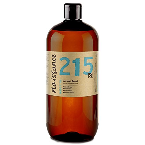 Naissance Pure Sweet Almond 33.8 fl oz/ 1000ml - Vegan, No GMO - Ideal for Haircare and Skincare, Aromatherapy and as a Massage Base Oil