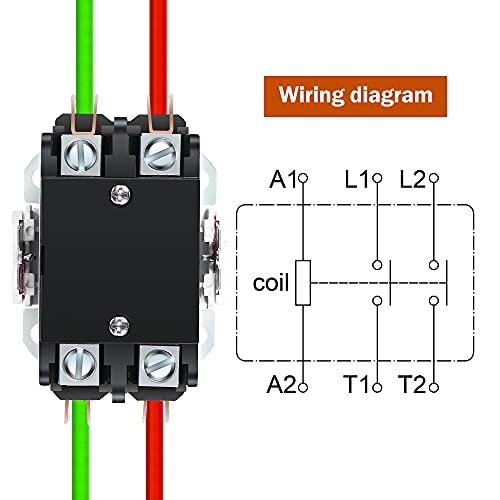 Carrier HVAC Motor Contactor, 120V 30 Amp Coil 2 Pole Replacement Relays Compatible with C230B