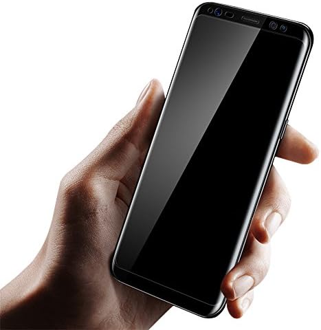 Everlife Shop High Quality Mobile Phone Tempered Glass Film 3D Curved Full Cover Anti-peep Screen Protector for for Samsung Galaxy S8 Transparent Black