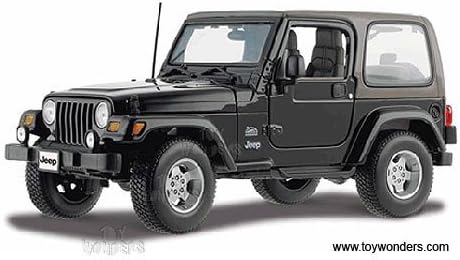 Maisto - Jeep Wrangler Sahara (1/18 scale diecast model car, Black) 31662 diecast toys cars by DiecastTW