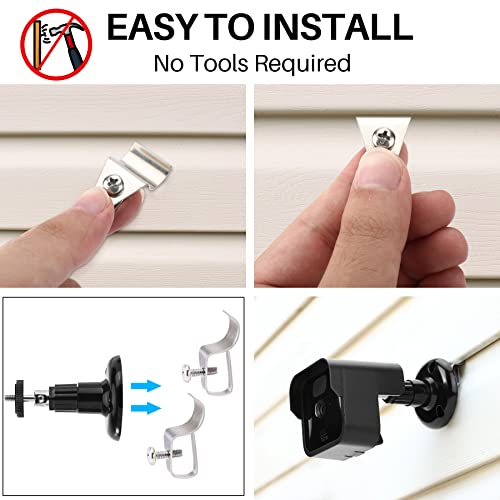 10 Pack Vinyl Siding Clips, NoHole Outdoor Siding Hanger Camera Mount