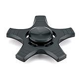 Fidget Spinner High Speed Stainless Steel Finger Spinner Bearing Hand spinners fidget Toy for Adults Kids for Relieving Stress Anxiety ADHD Focus Boredom (5 Leaves Black)