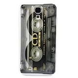 Retro Old-Type CD Magnetic Tape Image Design Snap-on Hard Back Case Cover for Samsung Galaxy S4 IV i9500 - 1 Pack - Retail Packaging