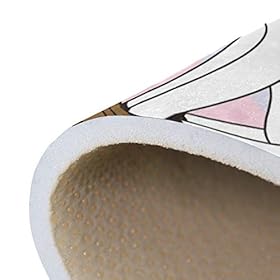 ALAZA Cartoon Rainbow Cloud Mermaid Unicorn Star Area Rug Rugs for Living Room Bedroom 5'3"x4' 412wekOExTL