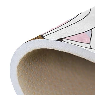 ALAZA Cartoon Rainbow Cloud Mermaid Unicorn Star Area Rug Rugs for Living Room Bedroom 5'3"x4' 412wekOExTL