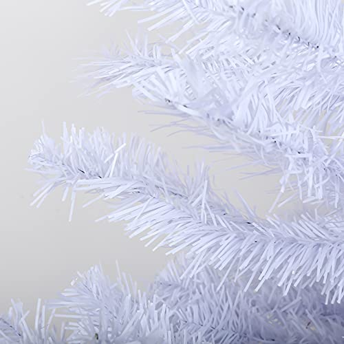 Randaco Albero di Natale artificiale, 150 cm, con 350 punte, difficilmente infiammabile, in PVC, albero di Natale, decorazione natalizia, colore: bianco