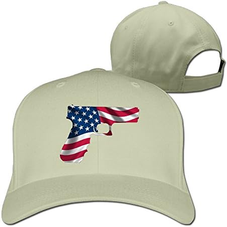 BENZIMM Unisex Gun Americian Flag Snapback Hats Peaked Baseball Caps