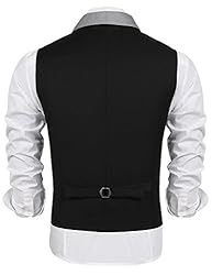 COOFANDY Men's V-neck Sleeveless Slim Fit Vest