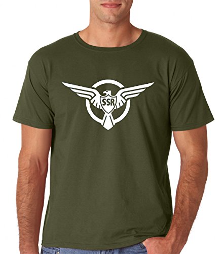 Raw T-Shirts Strategic Scientific Reserve SSR - Super Soldier Premium Men's T-Shirt (X-Large, Military Green)