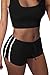 Pink Queen Women's Sexy Sport Active Tank Top Shorts 2 Piece Tracksuit