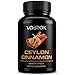 Organic Ceylon Cinnamon 120 Veggie Capsules - Healthy Blood Sugar Level Support Supplement - Powerful Anti-Inflammatory and Antioxidant - Non-GMO and Gluten Free - True Sri Lanka Cinnamon - 1200mg