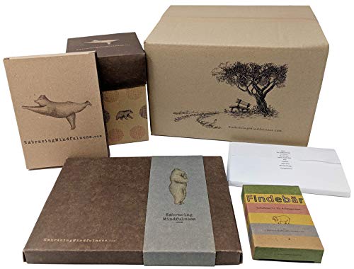 Mindfulness - One Month Mindfulness Challenge: Rustic glass full of daily mindfulness exercises / mindfulness training, Geschenkkorb