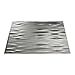 FASÄDE Waves Decorative Vinyl Backsplash Panel in Brushed Aluminum (One 18