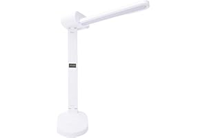 MAVIS LAVEN LED Desk Lamp with Clock, Touch Control and 3 Lighting Modes, Rotatable Light for Bedroom, Office, and Dormitory
